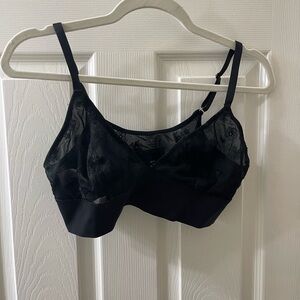 Aerie Black Sheer Lace Bra
